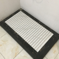 婵筠 淋浴房地面大理石拉槽卫生间仿通体大理石淋浴房浴室防滑地砖凹 此规...